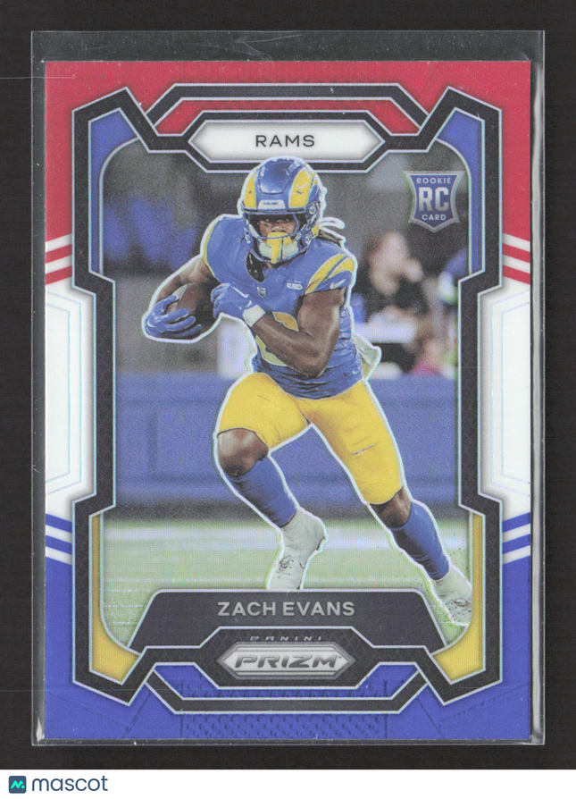 2023 Panini Prizm Zach Evans #359 Red White & Blue RC