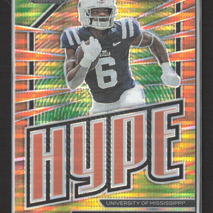 2023 Panini Prizm Draft Picks Hype Zach Evans #HP-21 Orange Pulsar 30/49
