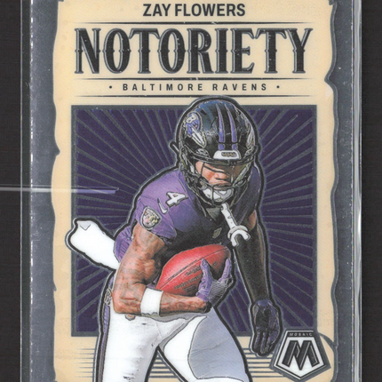 2024 Panini Mosaic Notoriety Zay Flowers #17