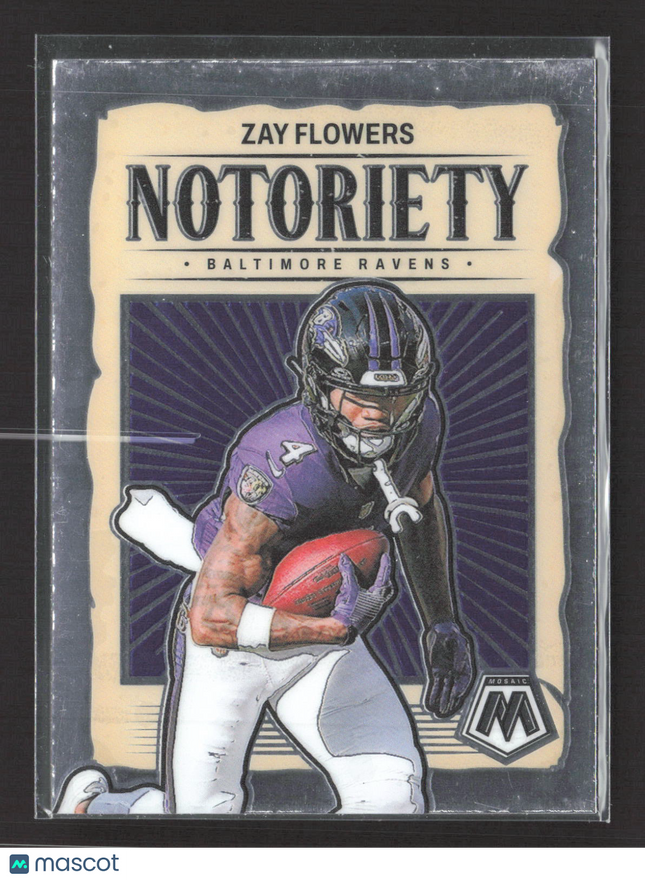 2024 Panini Mosaic Notoriety Zay Flowers #17