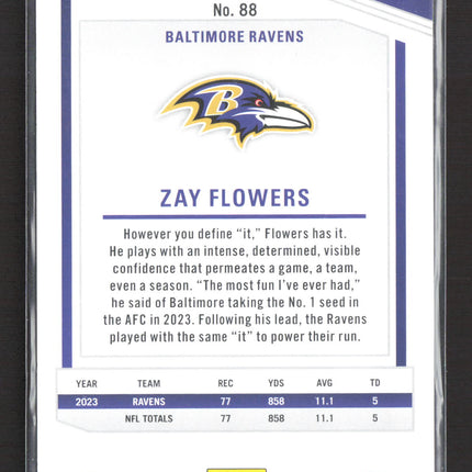 2024 Panini Donruss Elite Status Zay Flowers #88 484/875