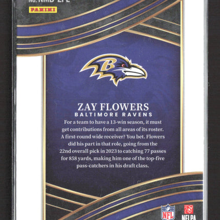 2024 Panini Select Numbers Zay Flowers #NMB-ZFL RC
