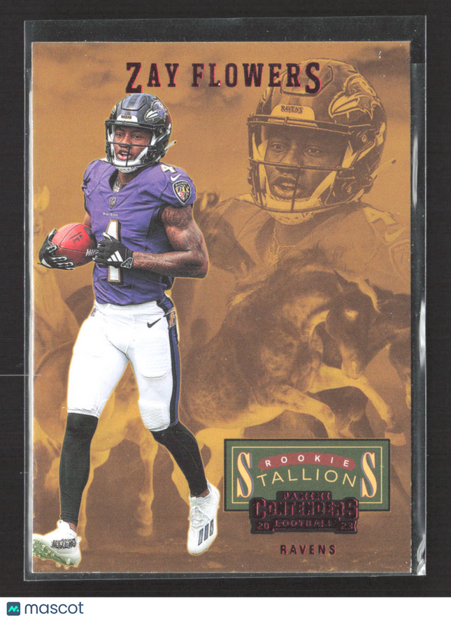 2023 Panini Contenders Football Rookie Stallions Zay Flowers #25