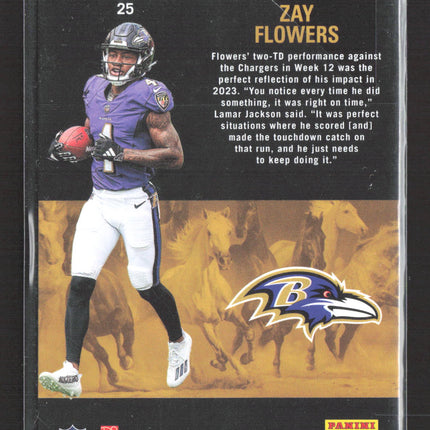 2023 Panini Contenders Football Rookie Stallions Zay Flowers #25