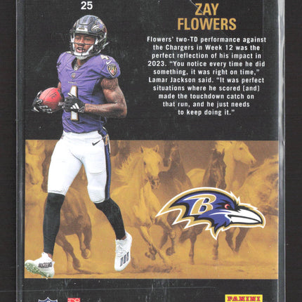 2023 Panini Contenders Rookie Stallions Zay Flowers #25