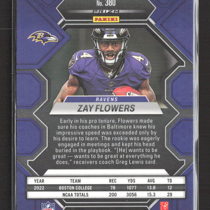 2023 Panini Mosaic Zay Flowers #380 RC