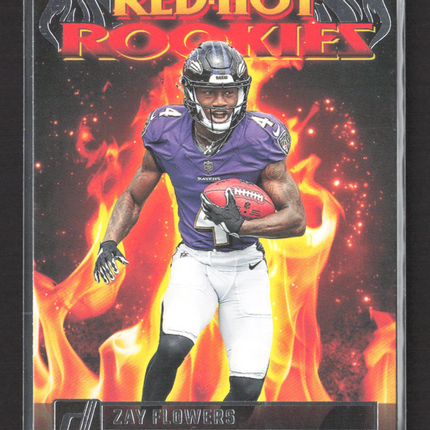 2023 Panini Donruss Red-Hot Rookies Zay Flowers #RHR-5