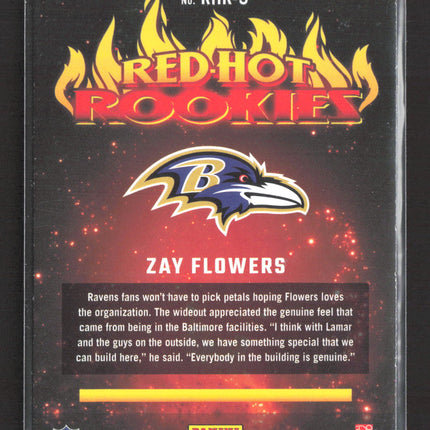 2023 Panini Donruss Red-Hot Rookies Zay Flowers #RHR-5