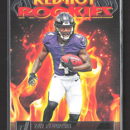 2023 Panini Donruss Red-Hot Rookies Zay Flowers #RHR-5