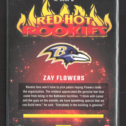 2023 Panini Donruss Red-Hot Rookies Zay Flowers #RHR-5