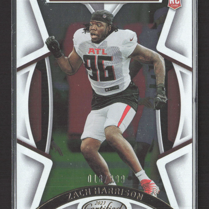 2023 Panini Certified Zach Harrison #190 013/399 RC