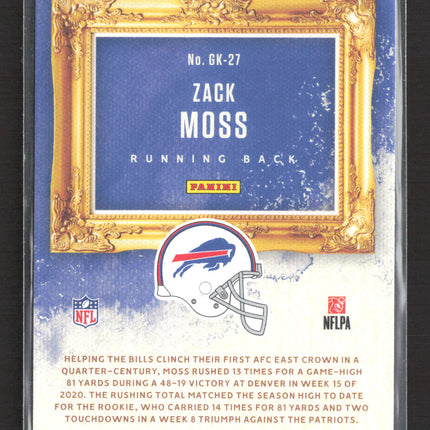 2021 Panini Chronicles Gridiron Kings Zack Moss #GK-27 RC