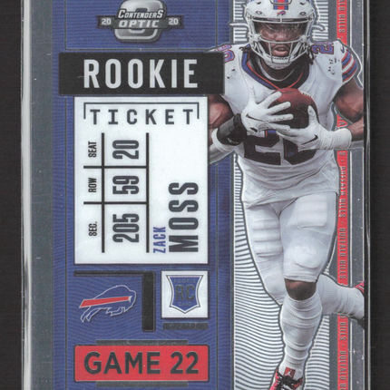 2021 Panini Contenders Optic Zack Moss #95 RC