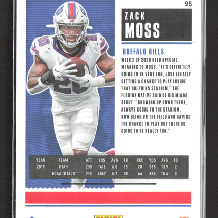 2021 Panini Contenders Optic Zack Moss #95 RC