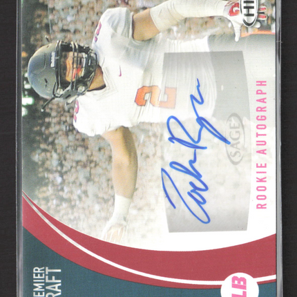 2017 SAGE HIT Premier Draft Zack Ryan #A22 auto