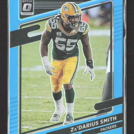 2021 Panini Donruss Optic Prizm Za'Darius Smith #92 Blue 140/299