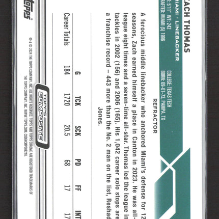 2024 Topps Composite Topps Chrome Zach Thomas #21 Refractor