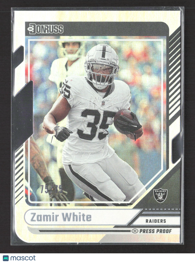 2024 Panini Donruss Football Zamir White #214 Press Proof /75