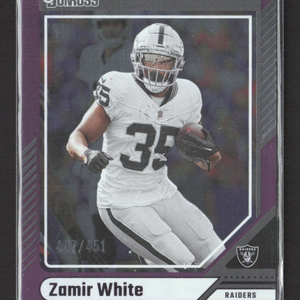 2024 Panini Donruss Football Zamir White #214 Purple 107/451