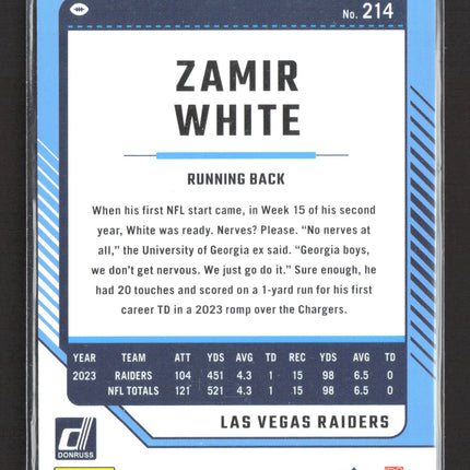 2024 Panini Donruss Football Zamir White #214 Purple 107/451