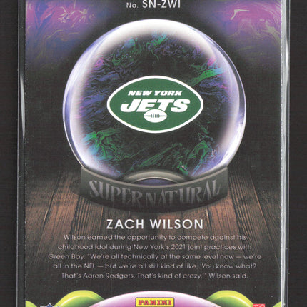 2021 Panini Contenders Football Supernatural Zach Wilson #SN-ZWI RC