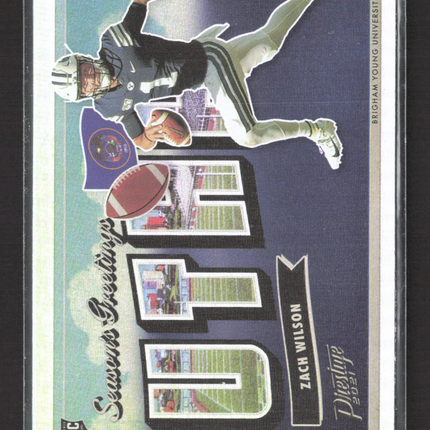 2021 Panini Prestige Seasons Greetings Zach Wilson #SG-5 RC