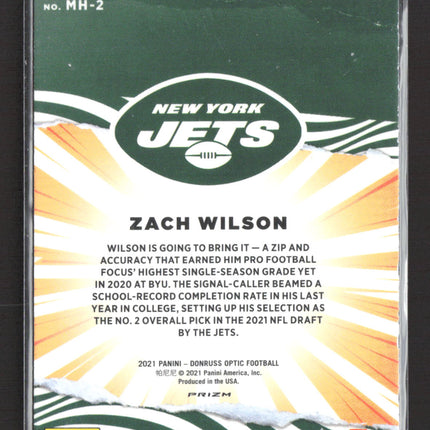 2021 Panini Donruss Optic My House! Zach Wilson #MH-2