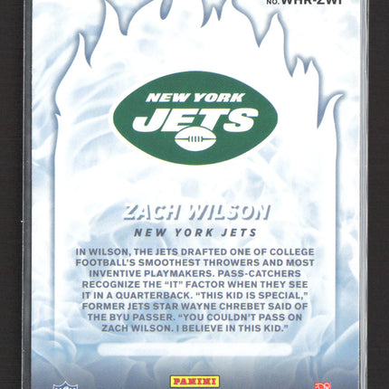 2021 Panini Donruss White-Hot Rookies Zach Wilson #WHR-ZWI