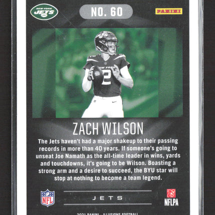 2021 Panini Illusions Zach Wilson #60 Emerald RC