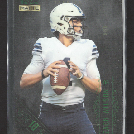 2021 Wild Card Matte Zach Wilson #MBC-5 Green Stripe 19/30
