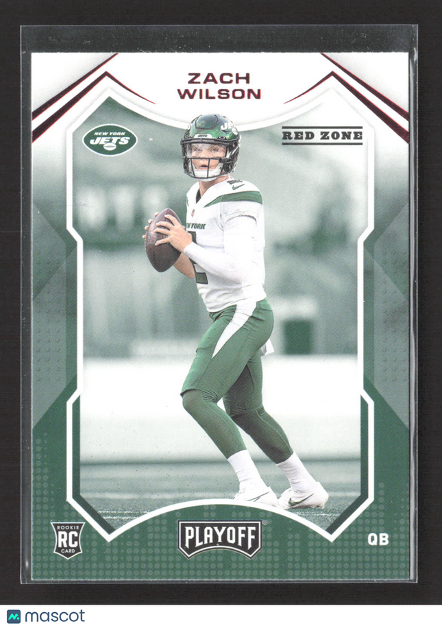 2021 Panini Playoff Football Zach Wilson #202 Red Zone RC