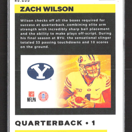 2021 Panini Chronicles Flux Draft Picks Zach Wilson #235 RC