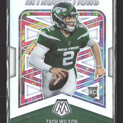 2021 Panini Mosaic Prizm Introductions Zach Wilson #I-2 RC silver