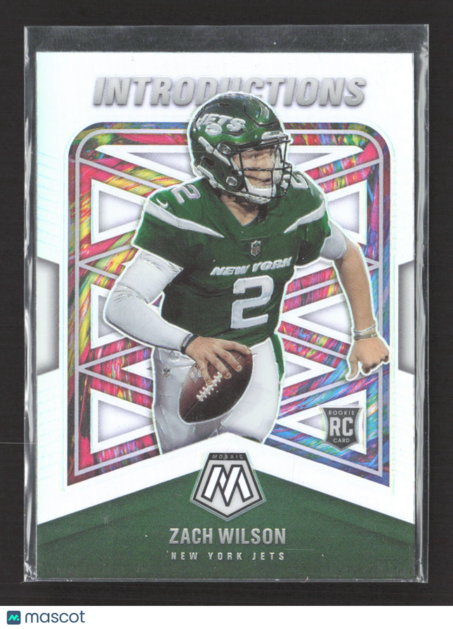 2021 Panini Mosaic Prizm Introductions Zach Wilson #I-2 RC silver