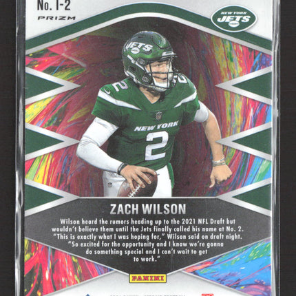 2021 Panini Mosaic Prizm Introductions Zach Wilson #I-2 RC silver