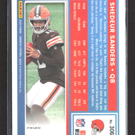2025 Panini Donruss Optic Shedeur Sanders #306 Pink