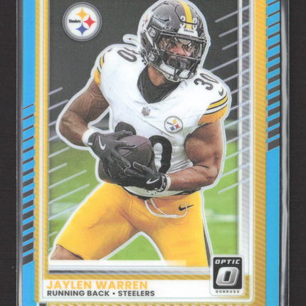2025 Panini Donruss Optic Jaylen Warren #140 Light Blue Prizm 169/349
