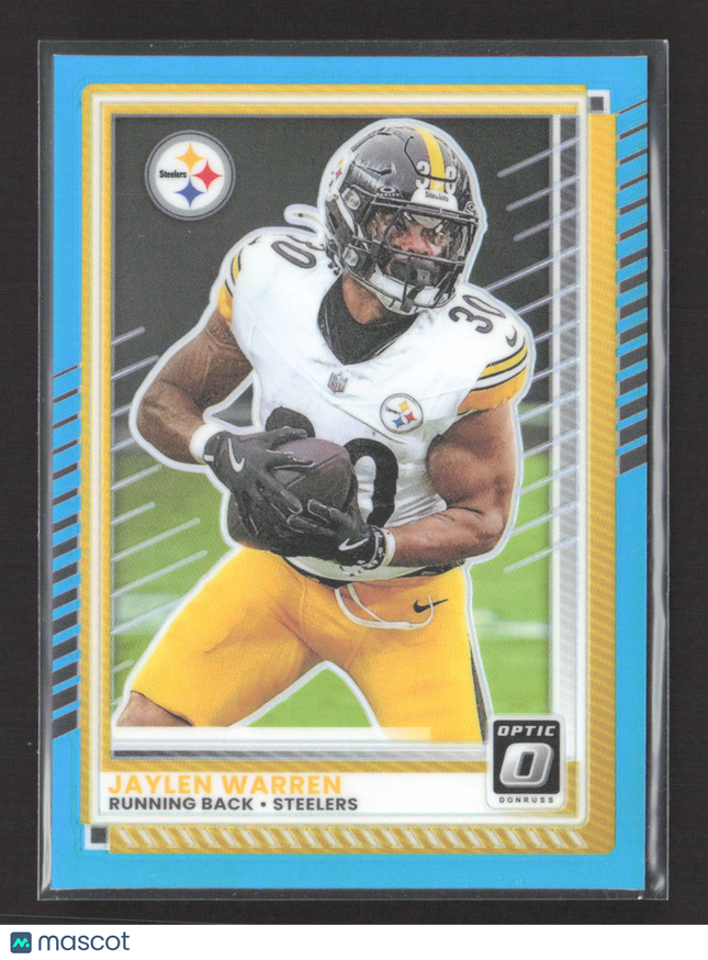 2025 Panini Donruss Optic Jaylen Warren #140 Light Blue Prizm 169/349