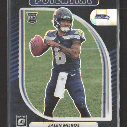 2025 Panini Donruss Optic Hidden Potential Jalen Milroe #14 RC 099/149