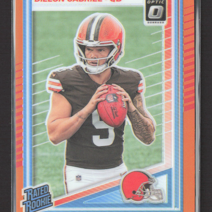 2025 Panini Donruss Optic Prizm Dillon Gabriel #263 Orange 086/299