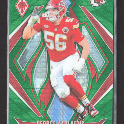 2025 Panini Phoenix Football George Karlaftis #62 Green /30