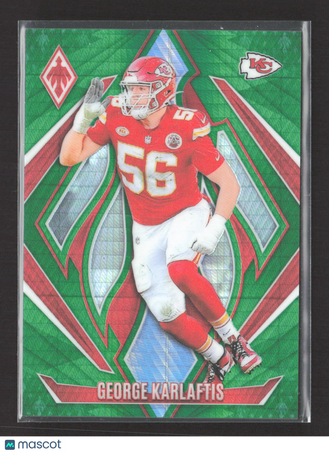 2025 Panini Phoenix Football George Karlaftis #62 Green /30