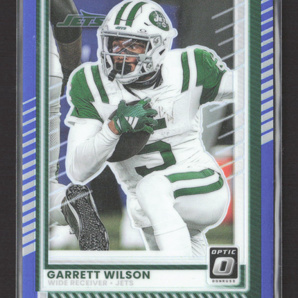 2025 Panini Donruss Optic Garrett Wilson #95 blue Prizm 221/249