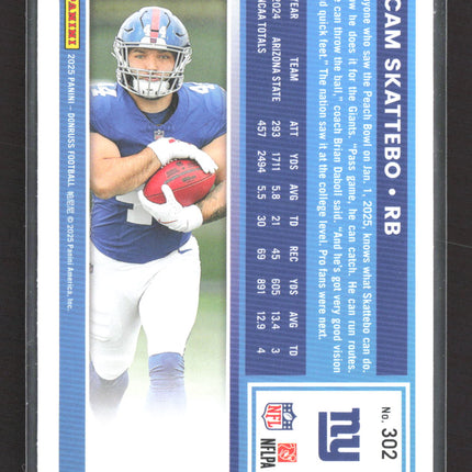 2025 Panini Donruss Cam Skattebo #302