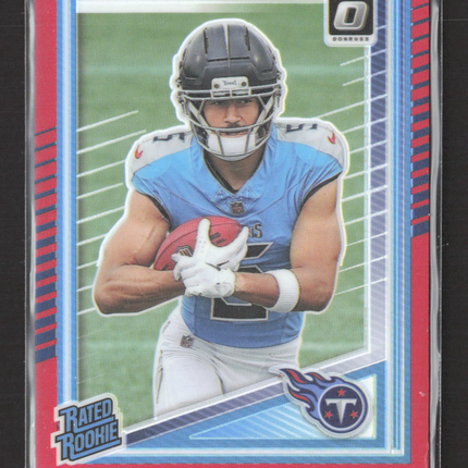 2025 Panini Donruss Optic Prizm Elic Ayomanor #235 Red 062/149