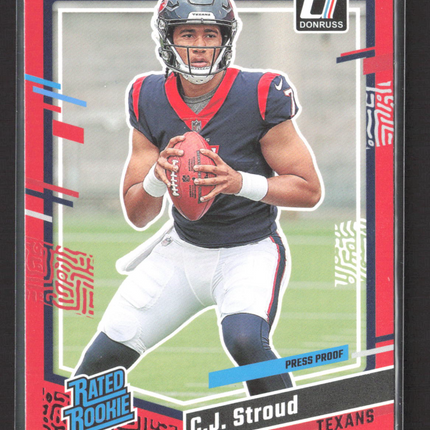 2023 Panini Donruss C.J. Stroud #339 Press Proof Red