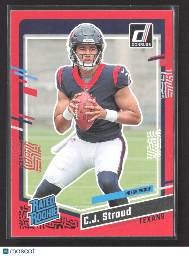 2023 Panini Donruss C.J. Stroud #339 Press Proof Red