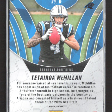 2025 Panini Mosaic Prizm Elevate Tetairoa McMillan #6 Orange RC