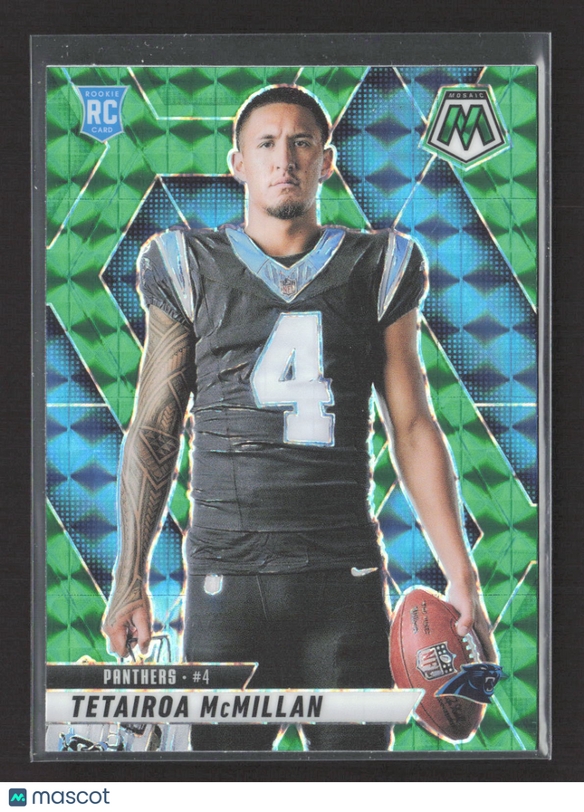 2025 Panini Prizm Mosaic Tetairoa McMillan #274 Green RC