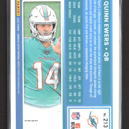 2025 Panini Donruss Optic Prizm Quinn Ewers #213 holo